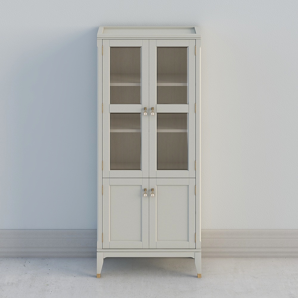 jm511-a双门书柜3d模型