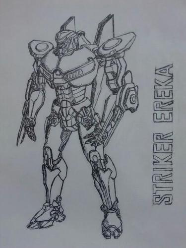 环太平洋机甲正面简笔画