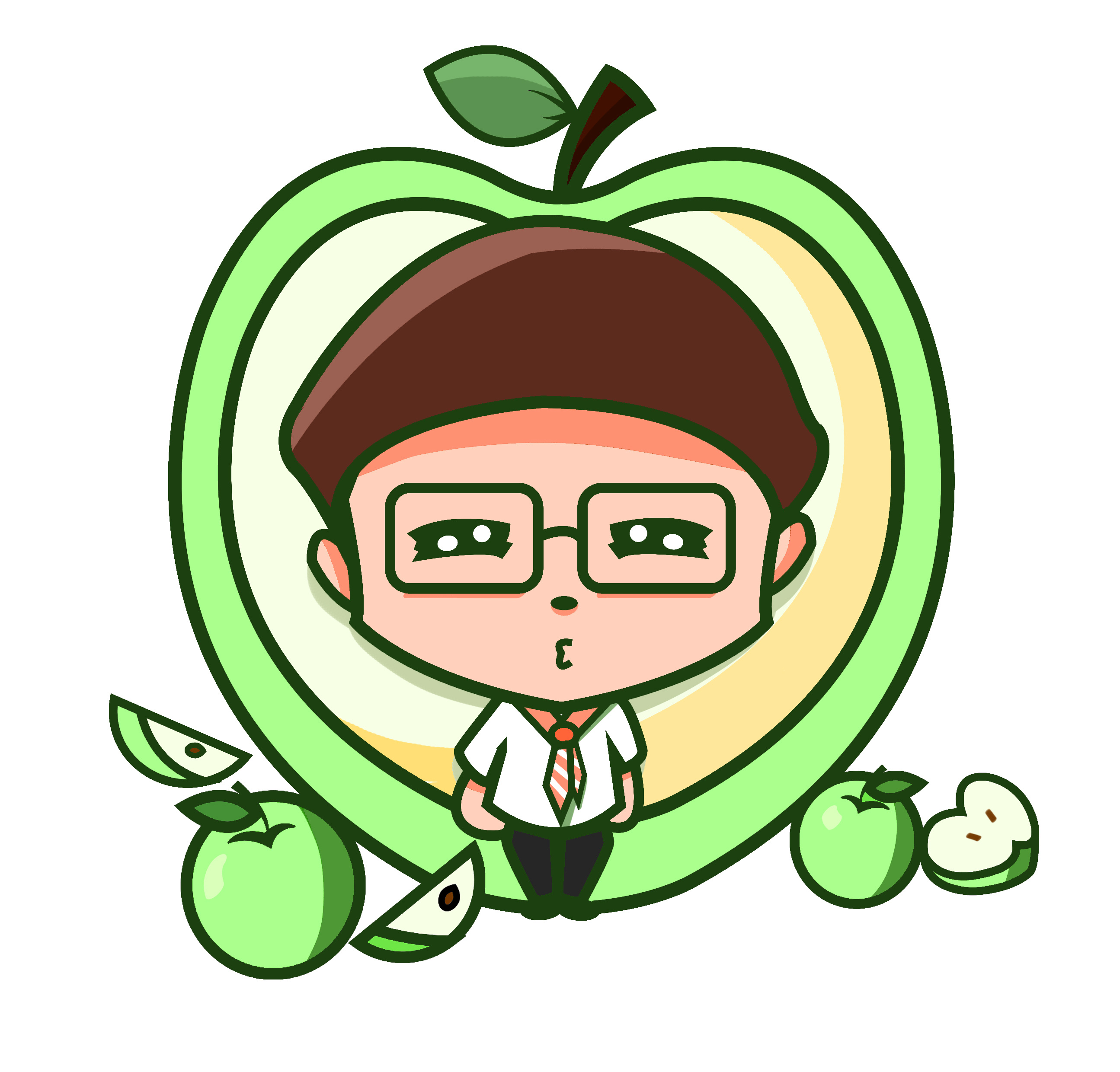 水果人物插画
