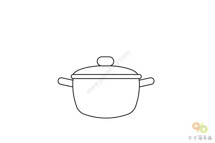 陶瓷煲汤锅简笔画