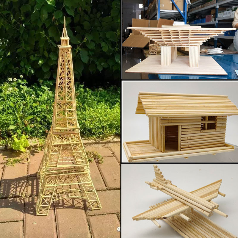 筷子雪糕棒棍木条竹房牙签diy手工手工制制作模型制作工具