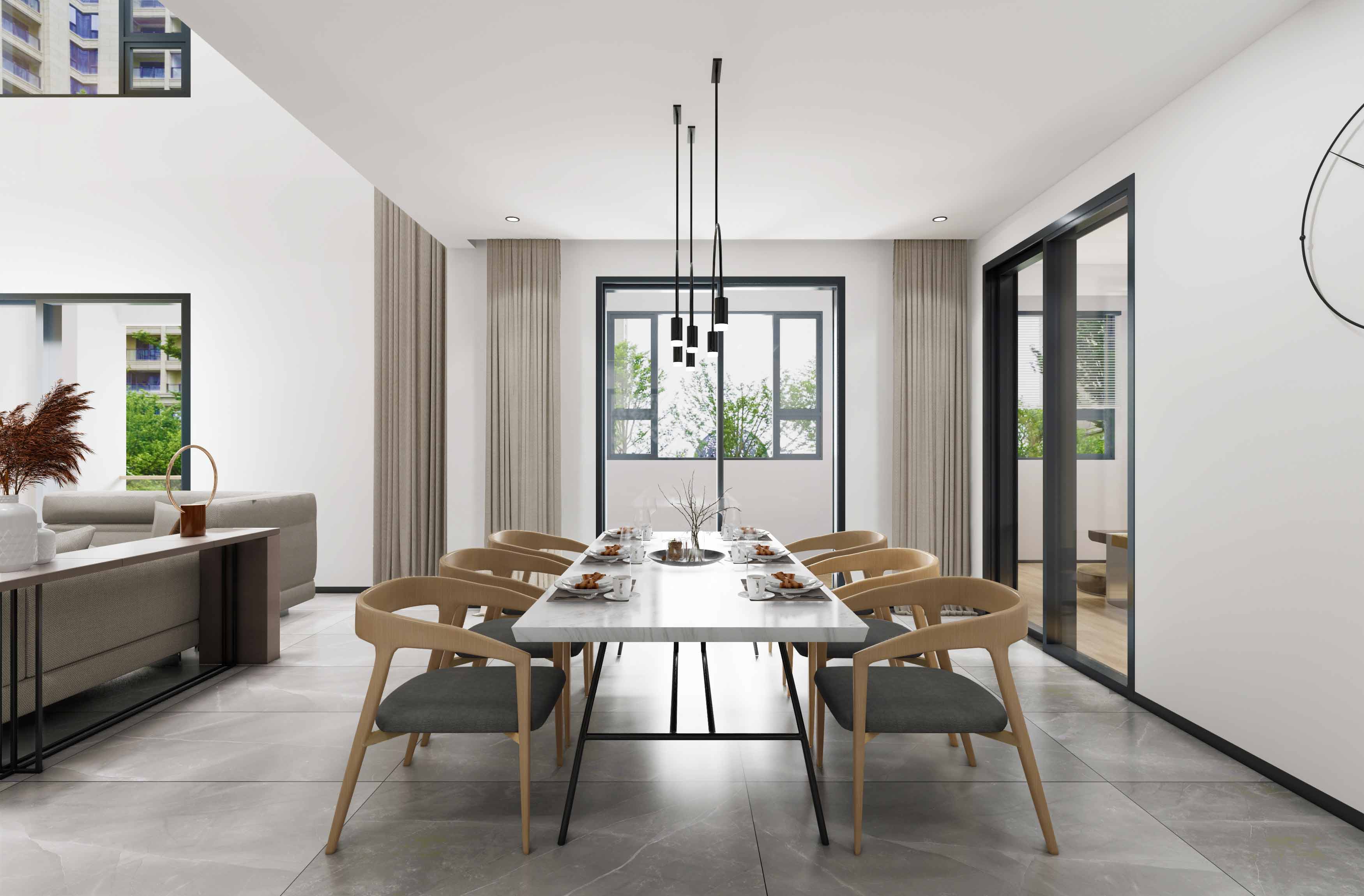 300㎡跃层现代原木风装修案例