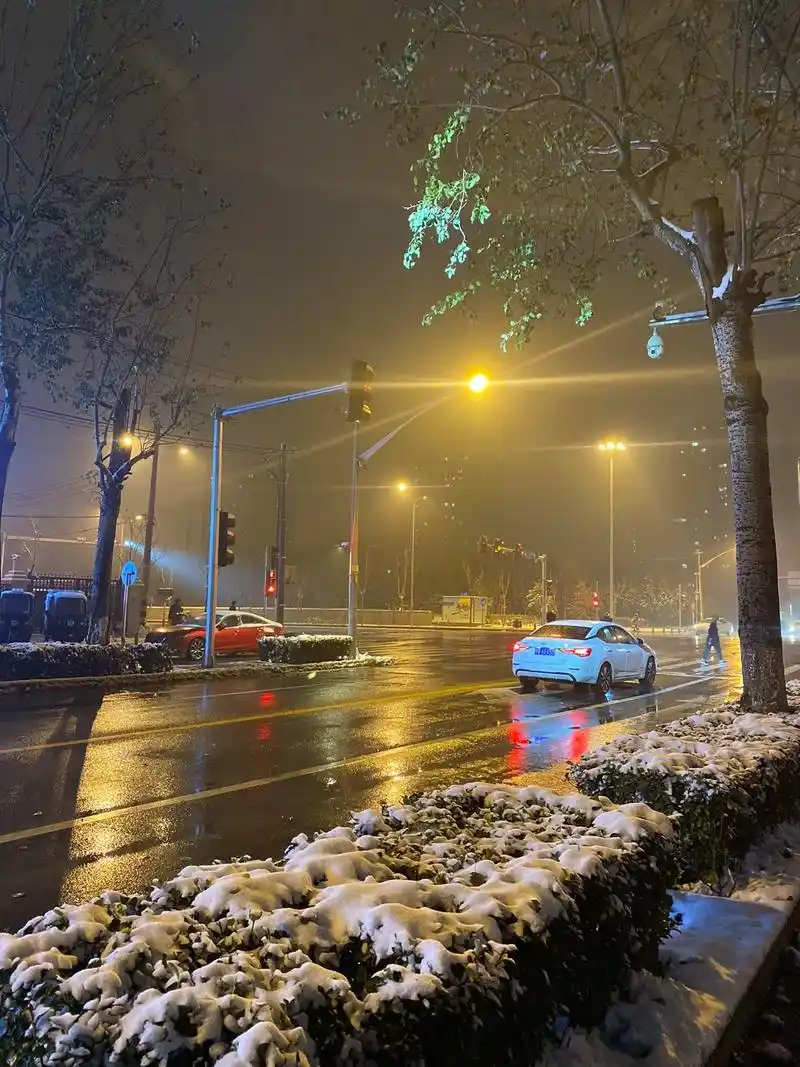需要偶尔发疯.今天北京下雪了,晚上10点多突发奇想要赏雪景, - 抖音