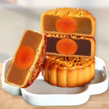 五味格广式莲蓉蛋黄大月饼豆沙蛋黄板栗椰蓉中秋老式月饼零食糕点批发