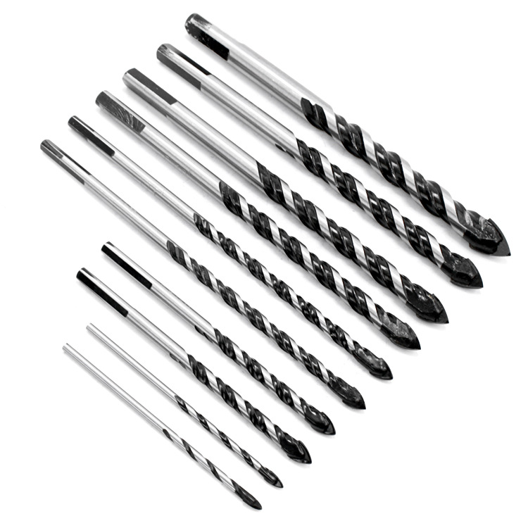 多功能陶瓷墙壁黑色钻头大理石玻璃瓷砖开孔器手电钻合金钻头套装