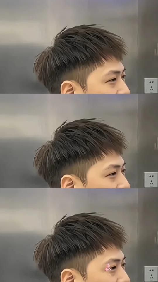 2023修饰高额头m发际线的男生发型-度小视