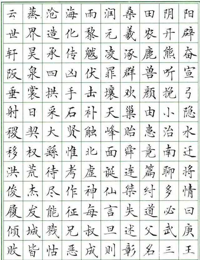 硬笔书法作品欣赏之中性笔楷书