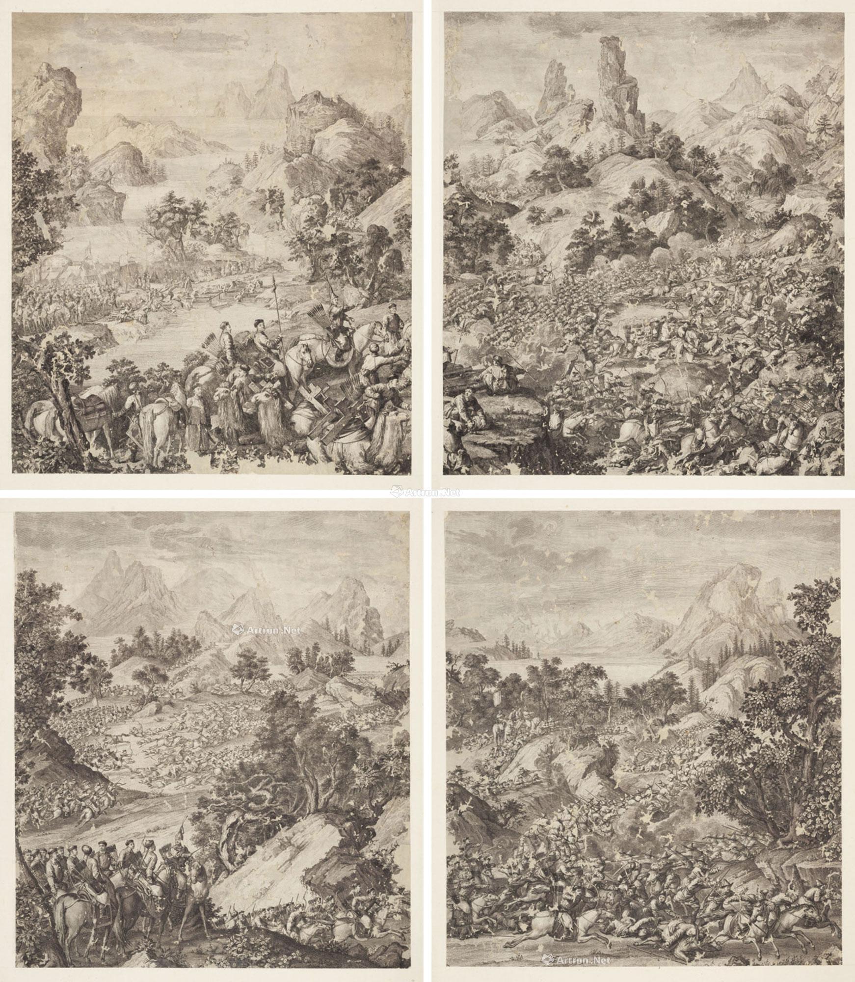 【清18世纪 《平定准部回部得胜图》铜版画 册页】拍卖品_图片_价格