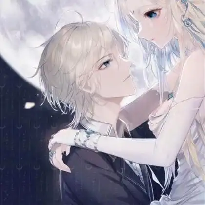 深情对视真爱动漫情侣头像图片