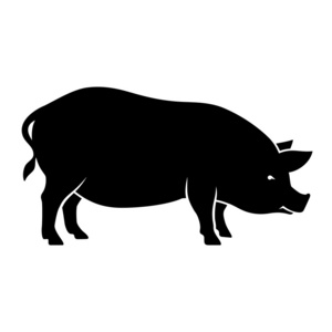 猪的剪影图片