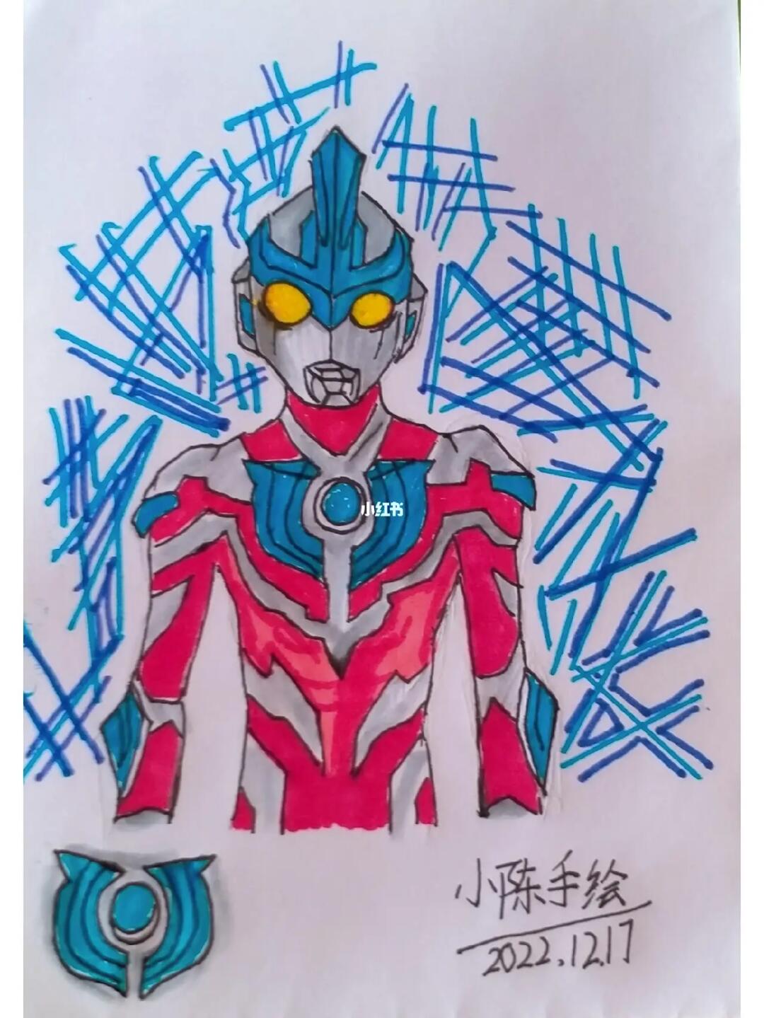 银河奥特曼绘画