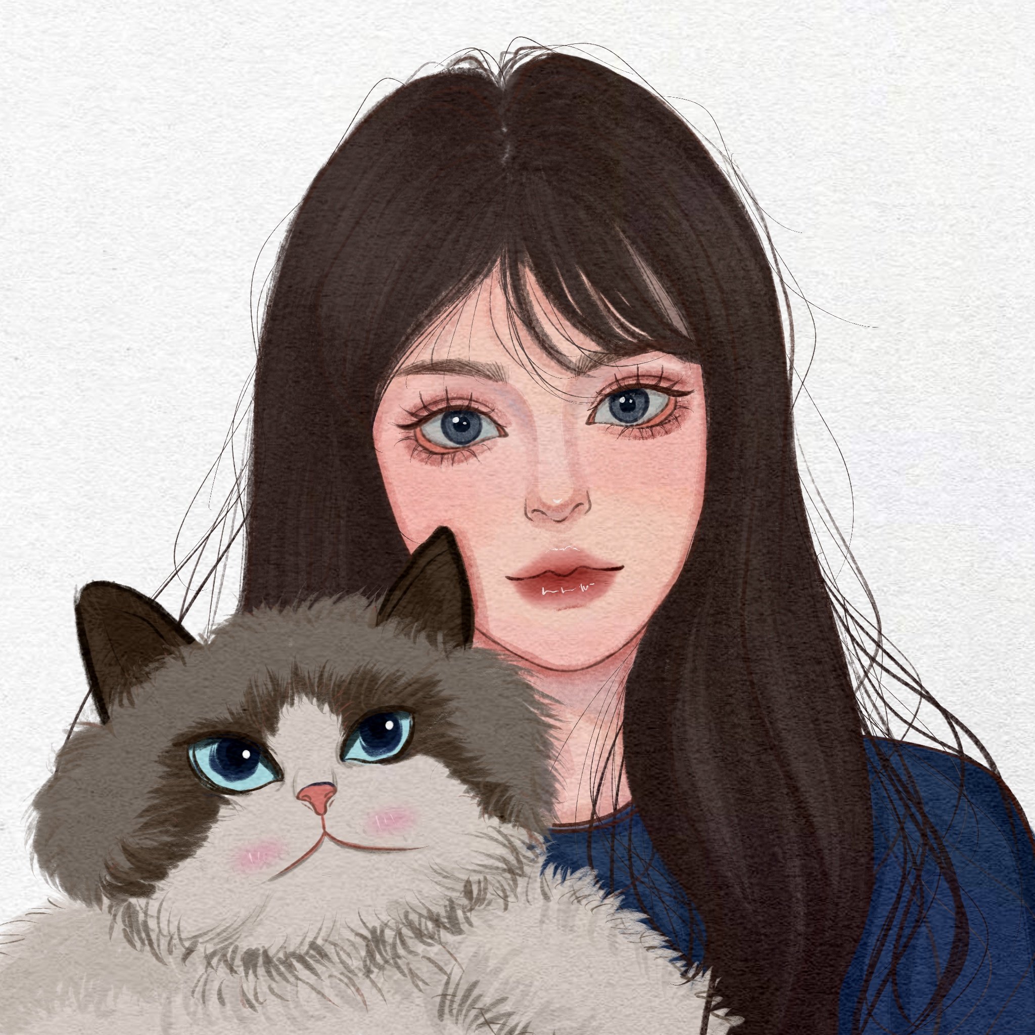 个性水彩手绘头像定制约稿真人照片转手绘情侣漫画接稿画头像设计