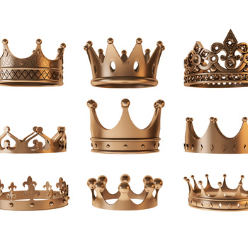 现代国王皇冠3d模型下载