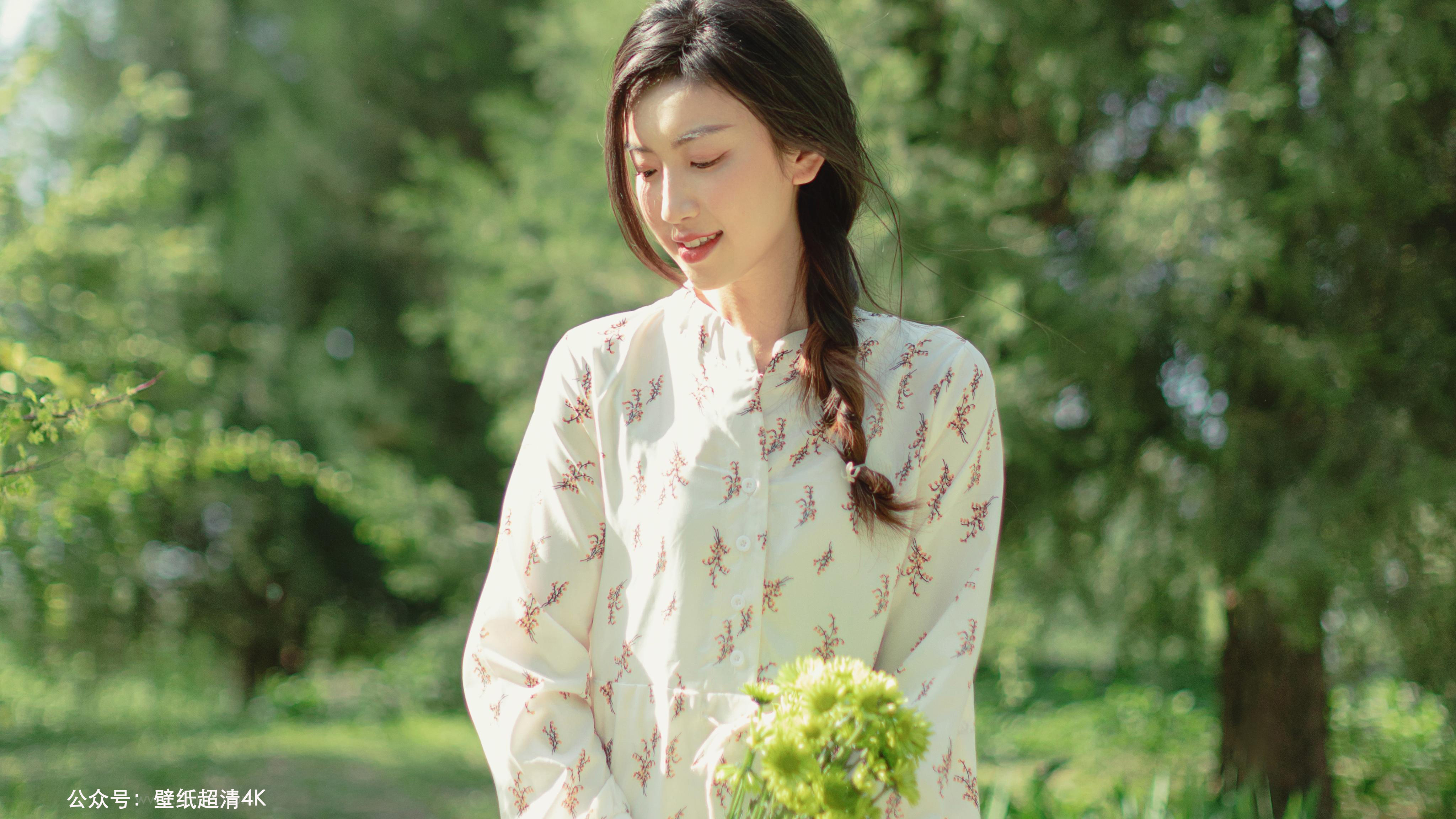 迷人森系清新美女抖音最火的屏保图-美女壁纸 - 壁纸家