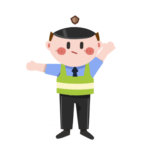 q版手绘儿童职业人物插画元素警察