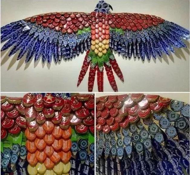 趣味创意手工,小"瓶盖"的魔法变身