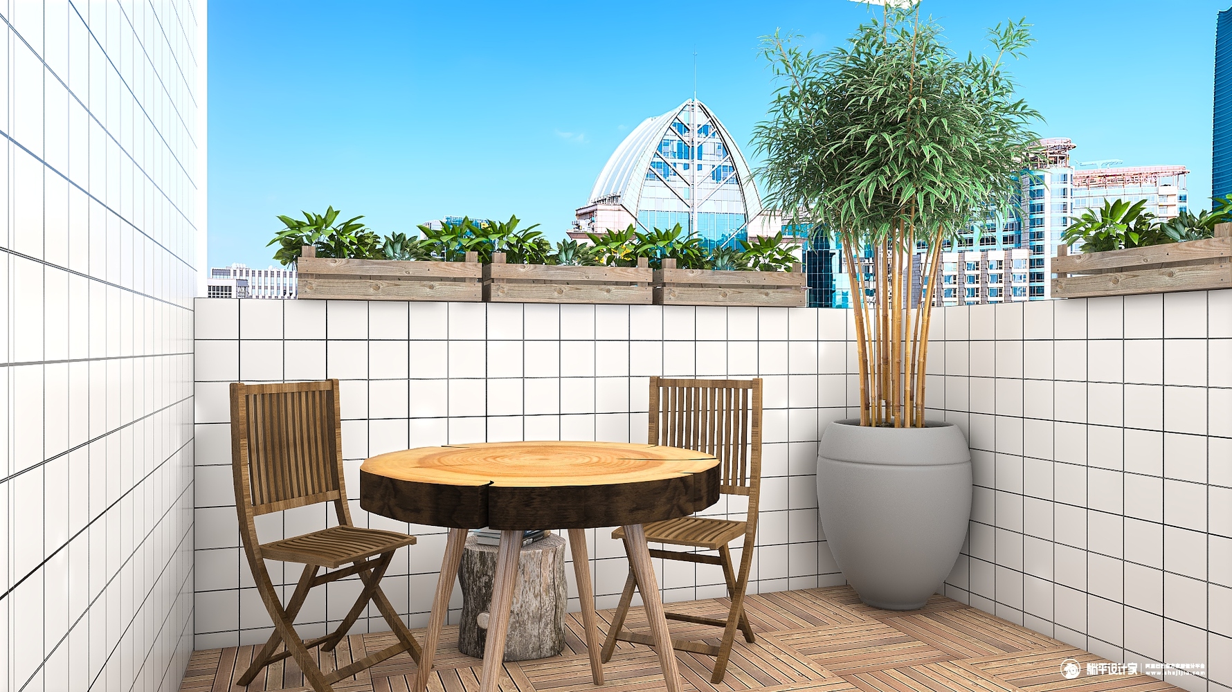 北欧风格露台装修设计效果图