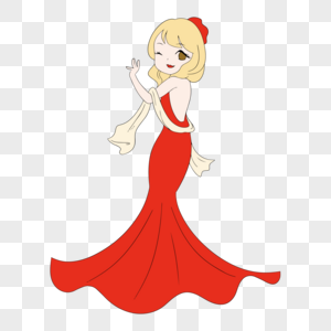 星座虎年趣味创意卡通手绘元素矢量图高清图片电影节走红毯的女星高清