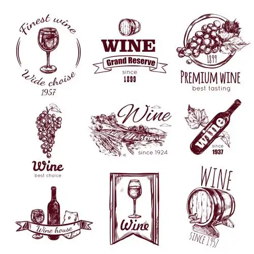 葡萄酒logo设计0