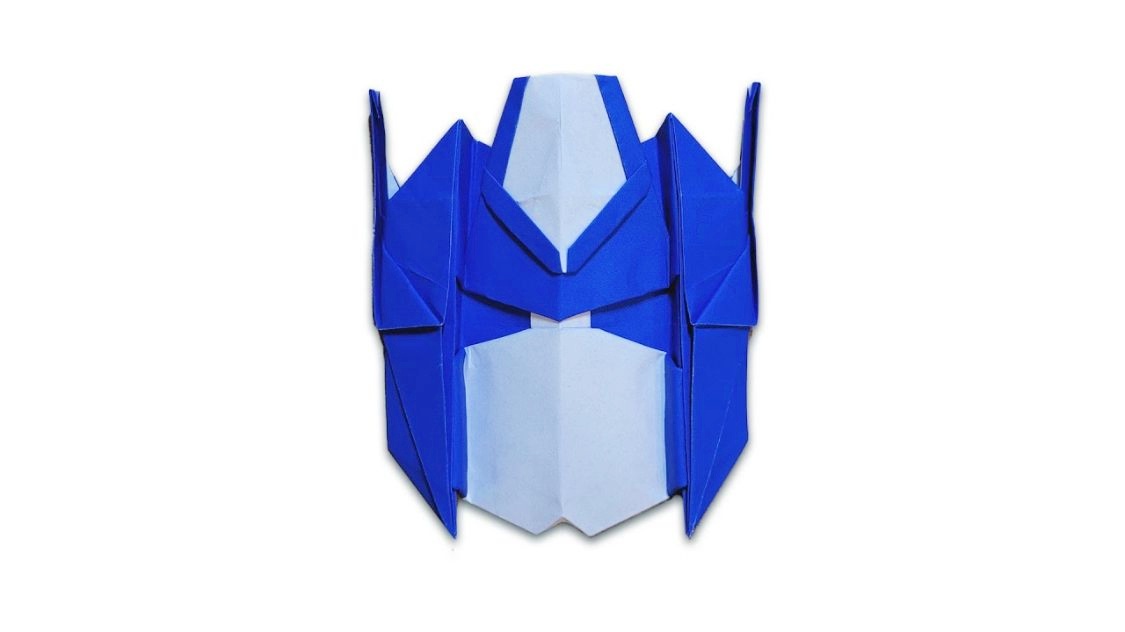 教你折纸变形金刚擎天柱头像太帅了