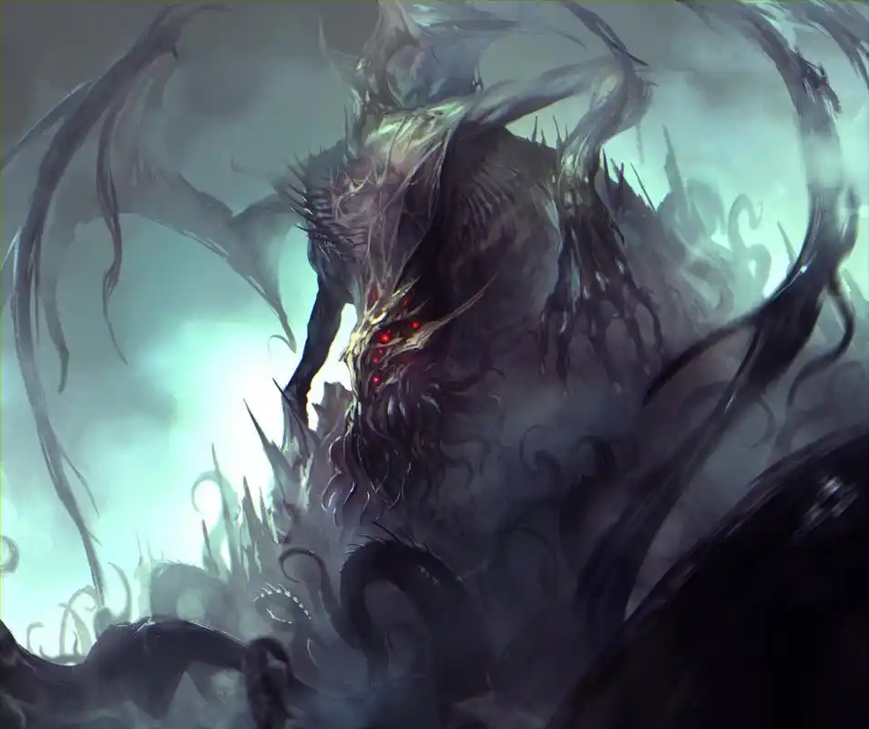 插画师"鏃"设计的一组怪物概念作品!造型诡异,画风帅气!