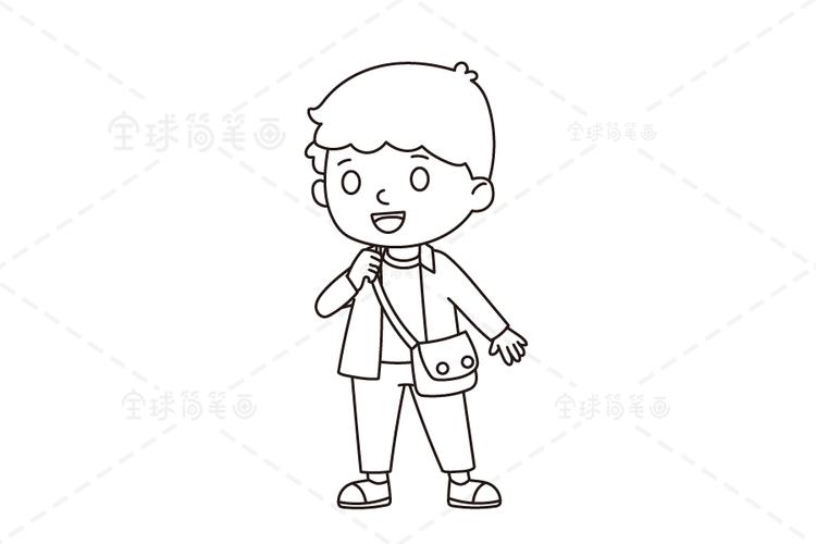 笔画图片小男孩简笔画4六步画出可爱的小男孩简笔画小男孩简单简笔画