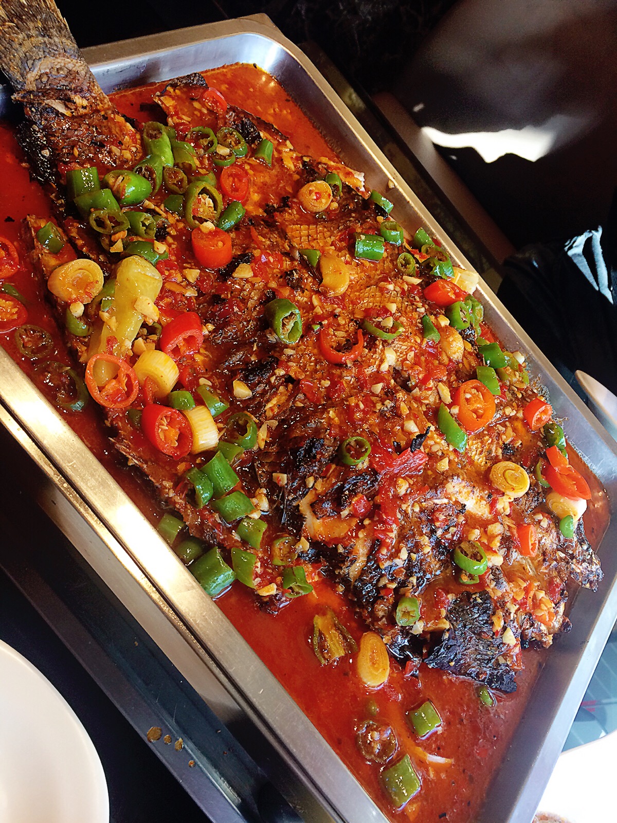 烤鱼,黑鱼,觉得黑鱼不是很好吃,20170201.