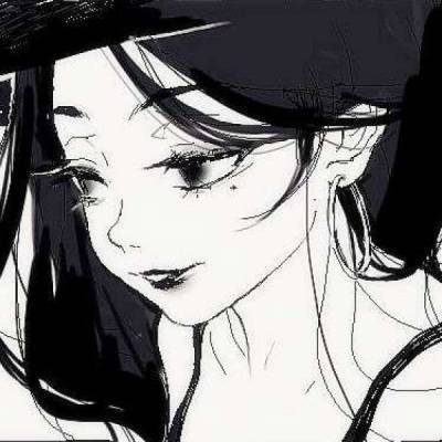 黑白动漫头像女生冷酷无情二次元冷傲美女头像