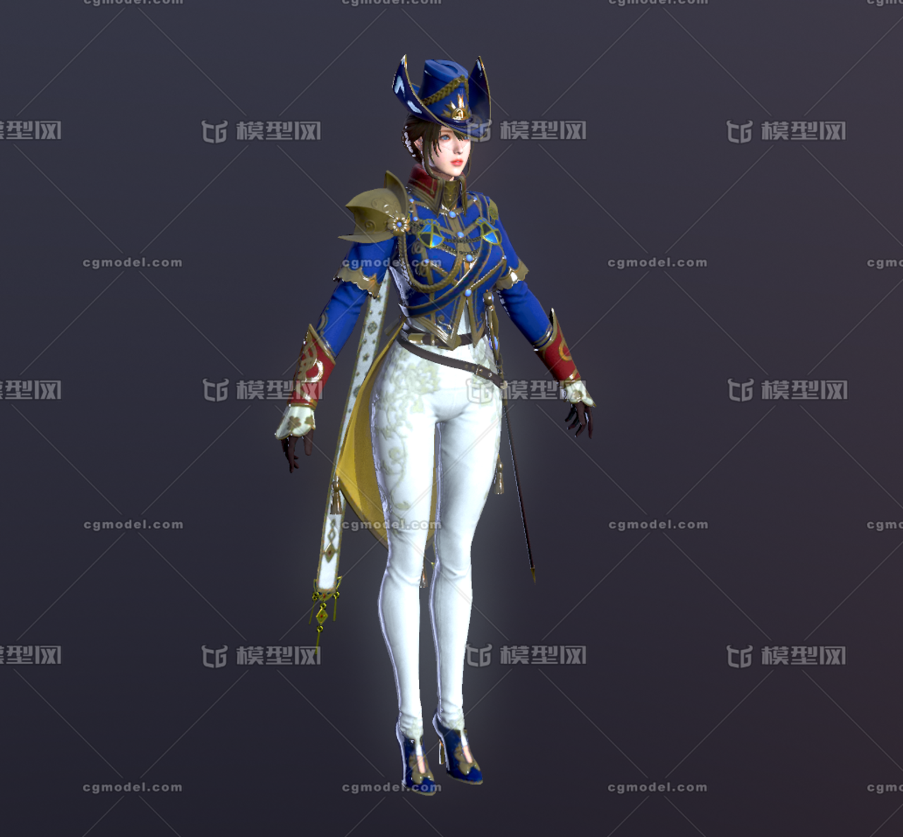 次世代 pbr 中世纪 皇家女护卫 女剑士 宫廷剑士 卫兵 女护卫 西洋