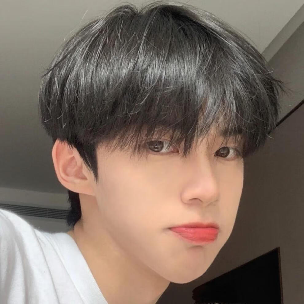 阳光帅气学生假发男碎齐刘海自然蓬松短直发齐耳修脸逼真全头发套浅