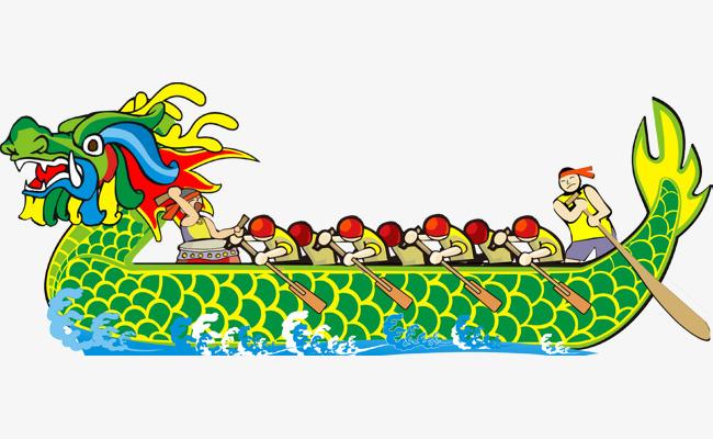 龙舟简笔画颜色2