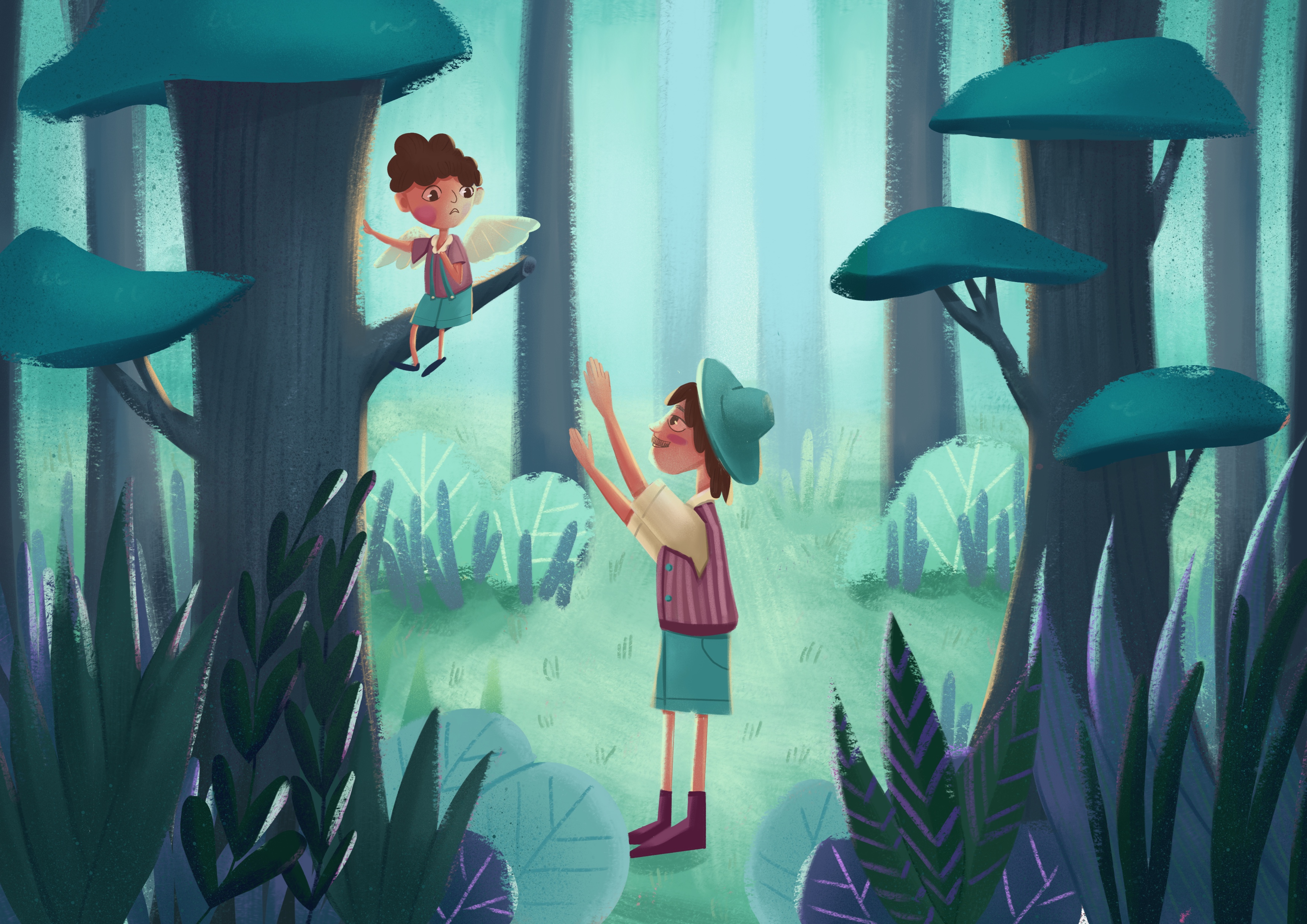 儿童绘本初创作《格林童话鸟孩儿》