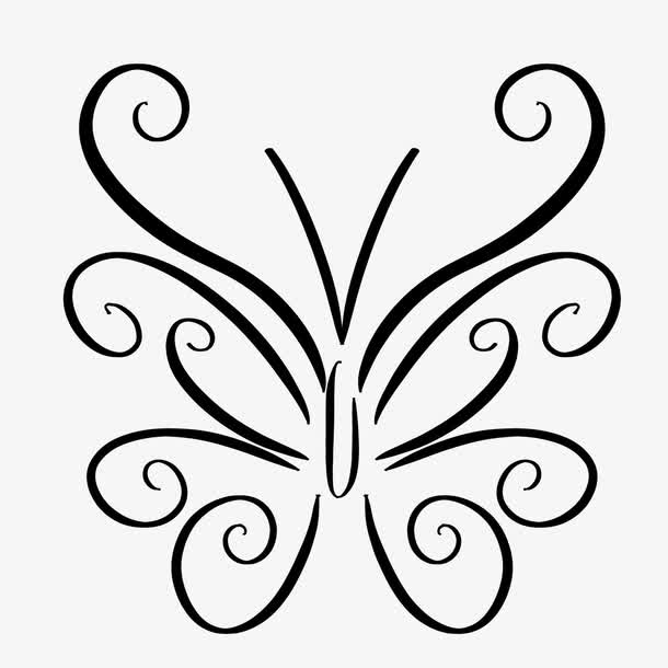 关键词 : 蝴蝶,卡通手绘,装饰图案,婚庆装饰图案,黑白线稿蝴蝶[声明]