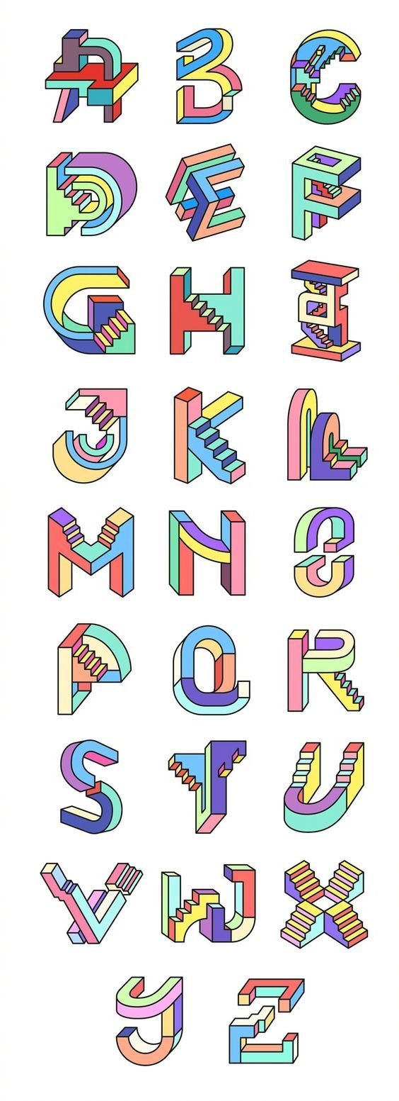 二十六个英文字母创意设计