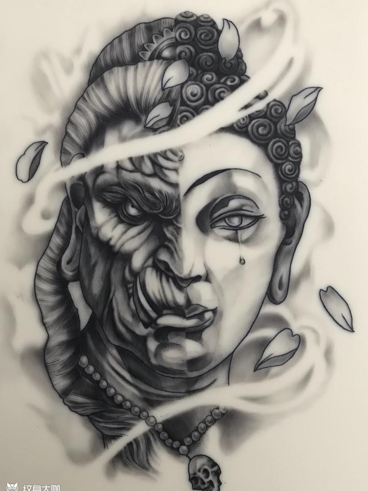 一念之间_纹身图案手稿图片_淼淼的纹身作品集