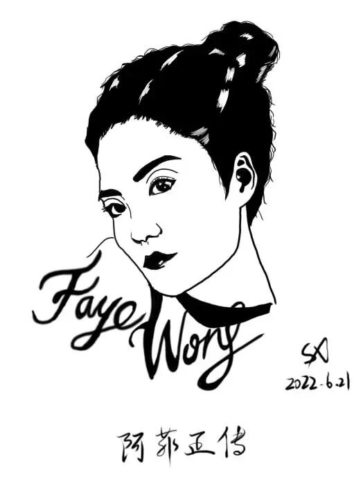 画一张王菲937815#王菲  #手绘  #绘画