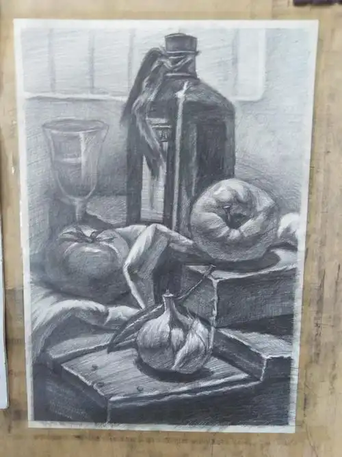 湘南红军学校初中部美术兴趣小组九年级八年级学生部分作品