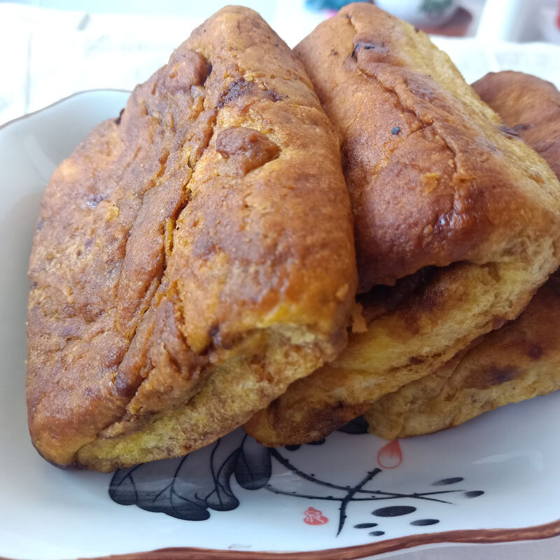 山西大同朔州特产锅盔传统糕点零食早餐饼红糖饼手工现做100g10个装