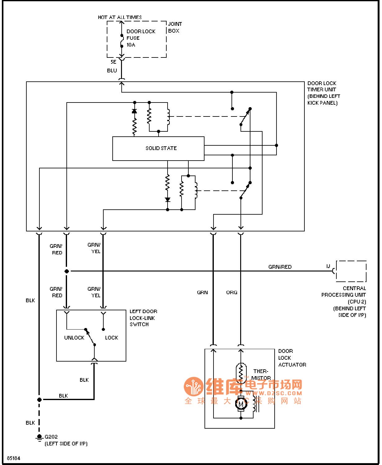 mazda电动门锁电路图