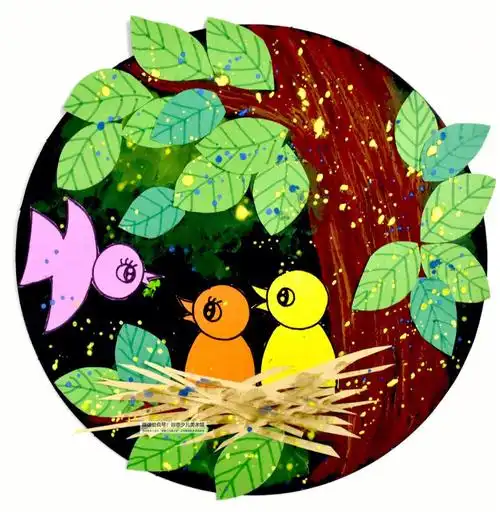 儿童美术课件大树上的鸟窝