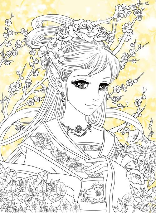 动漫 简笔画 卡通 漫画 手绘 头像 线稿 700956 竖版 竖屏睡美人公主