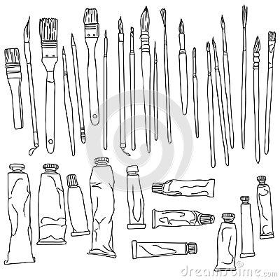 画笔简笔画可爱