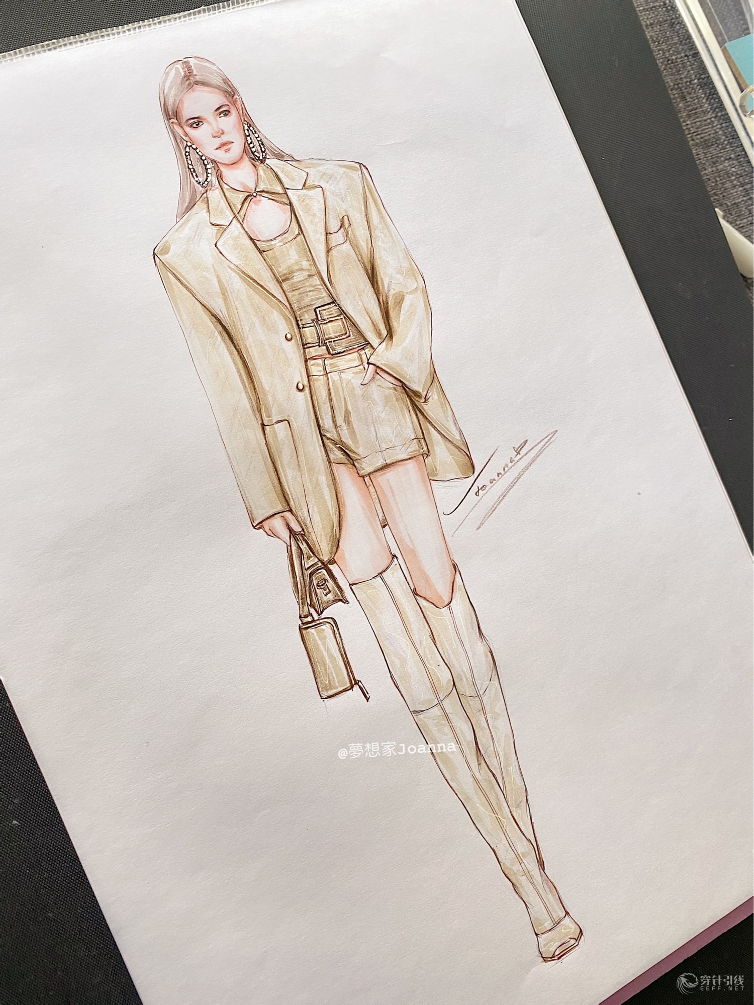 效果图西装示范jacquemus