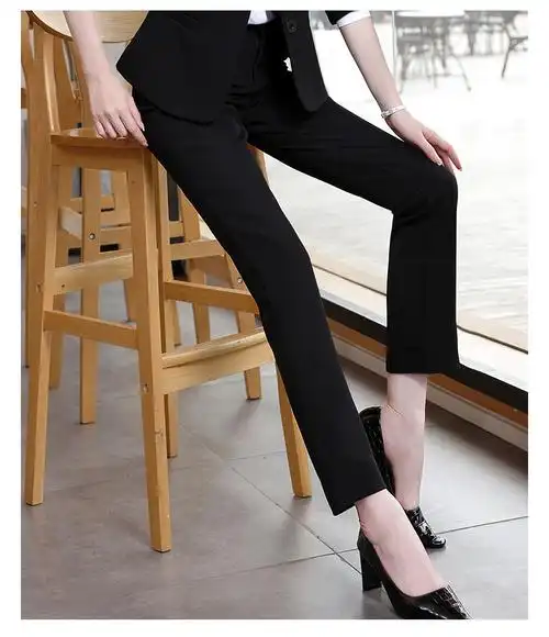 罗蒙romon春季新款商务办公西服裤春秋工作裤女职业女士色长裤正装ol