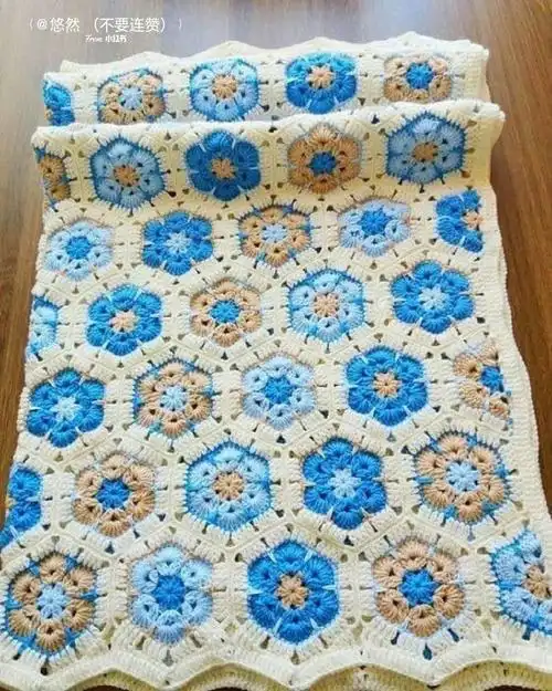 毯子钩针图解