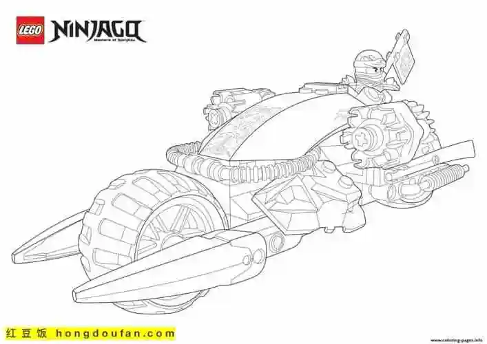 10张乐高玩具主题涂色图片-红豆饭小学生简笔画大全