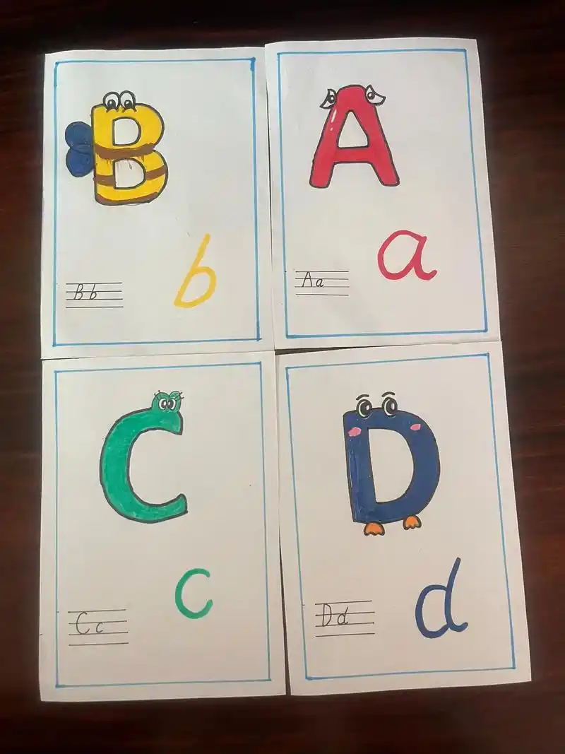 画画96 制作26个字母卡……搞了大半天完成73 - 抖音