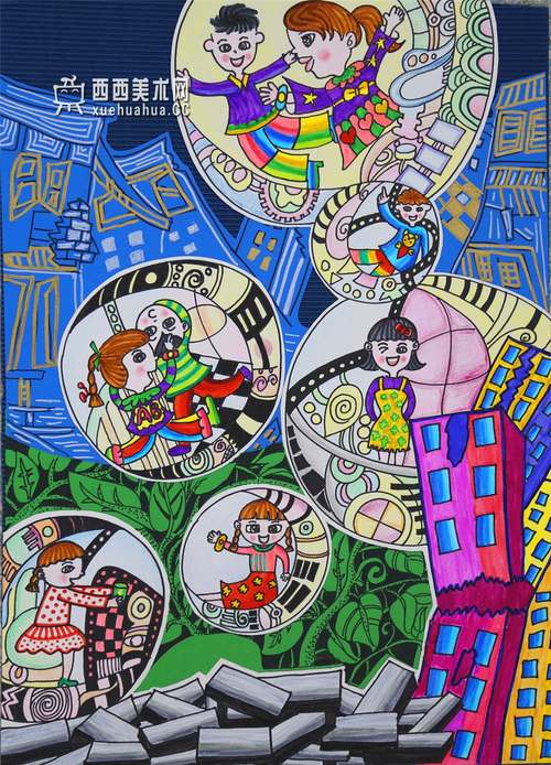 一等奖获奖科幻画诺亚方舟再生空间手环