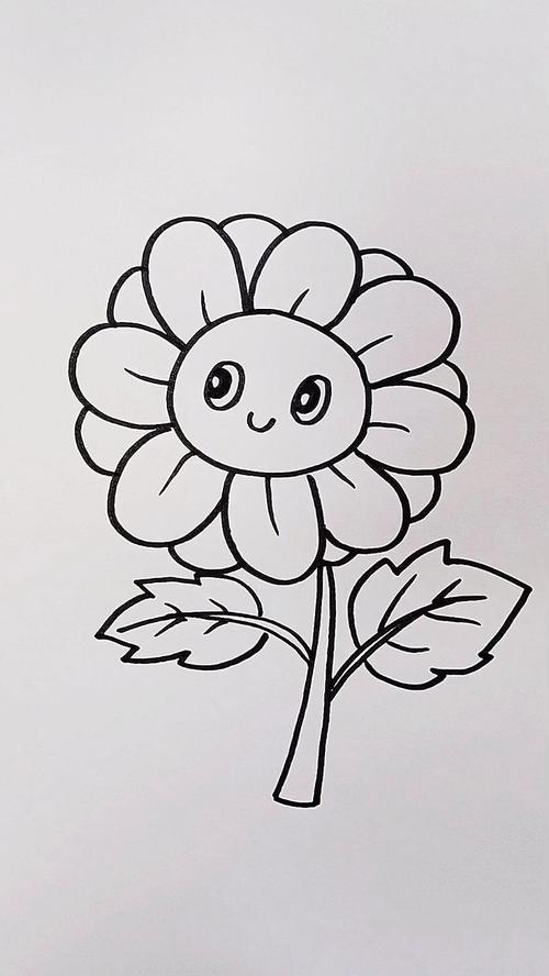 太阳花简笔画下载 简笔画图片大全-普车都