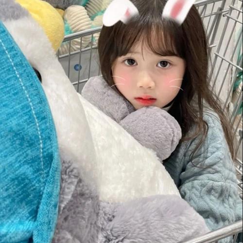 萌娃头像兔耳朵可爱萌娃小女孩头像